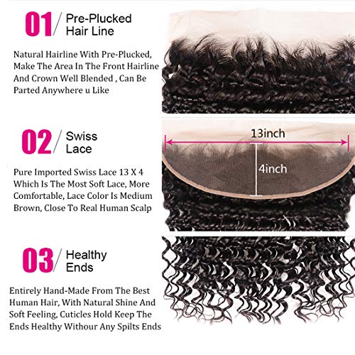 UNice-Hair-Brazilian-Deep-Wave-Lace-Frontal-Closure-13X4-Ear-to-Ear-Free-Part-Swiss-Lace-Frontal-100-Unprocessed-Brazilian-Virgin-Human-Hair-Natural-Color-14inch-frontal