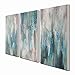 ARTLAND Hand-painted 'Sea of Clarity' Oil Painting Gallery-wrapped Canvas Art Set 3-piece