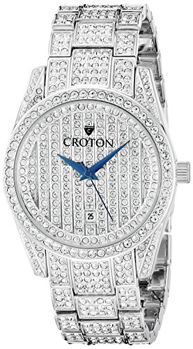 CROTON Men's CN307543RHPV Balliamo Analog Display Quartz Silver Watch