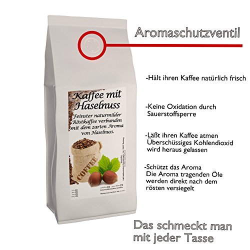 C&T Aroma-Kaffee Haselnuss 1000g Gemahlen | Aromatisierter Arabica Kaffee aus Brasilien | vakuumdicht verpackt mit… – Bild 3