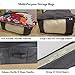 SamiTime Bamboo Clothing Storage Zippered Bags Room Closet Linens Organizer with Clear Viewing Window-Set of 3
