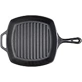 Lodge Cast Iron Grill Pan, Square, 10.5 Inch