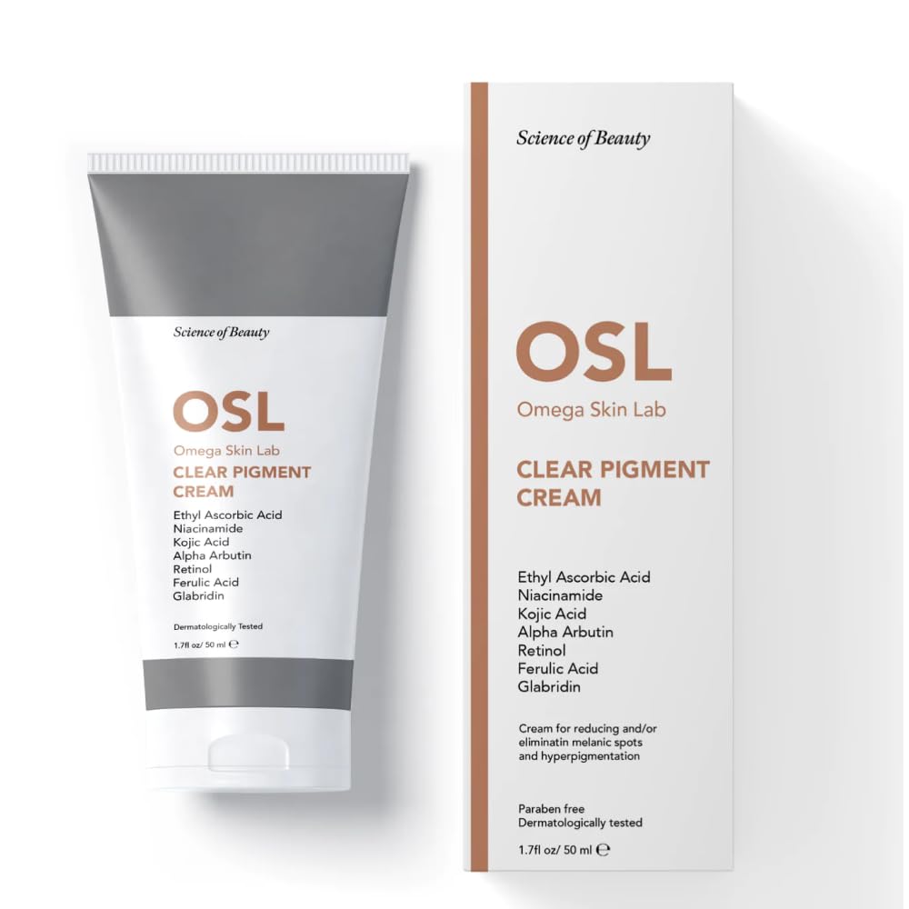 OSL Omega Skin Lab Clear Pigment Cream Premium Spot Cream with Retinol Acid, Niacinamide, Ethyl Ascorbic Acid - Effective Blemish Cream, 50 ML