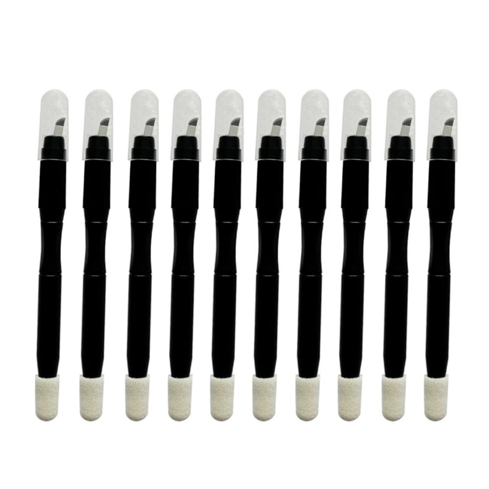ZUSING Very Very Sharp Disposable Microblading Pens 14/16/18 Pins Microblading Needles Diameter 0.2mm With Pigment Brush Microblading Pen Disposable Black 10 pcs/pack (16 Pins)