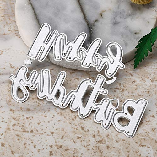Happy Birthday Metal Cutting Dies Emboss Stencil DIY Scrapbooking Cards Craft - Thumbnail 2