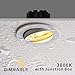 OBSESS 3 Inch LED Recessed Ceiling Light with Junction Box Dimmable LED Downlight Shower Lights Gimbal Trim 3000K Warm White 8W 600LM Brightness IP54 Waterproof for Bathroom, Kitchen, Porch, Hallway