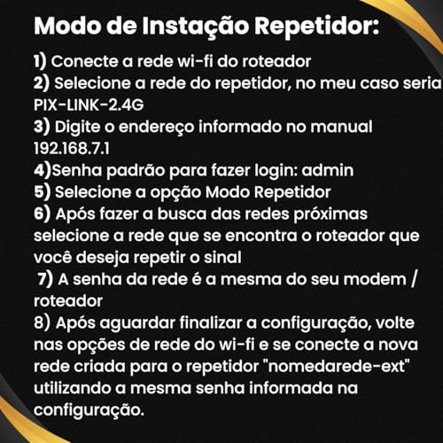 Amplificador Wi-Fi 4 Antenas 300Mpbs Repetidor de Sinal Wifi Wireless Fácil Configuração WPS