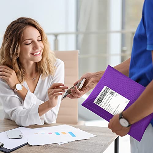 UCGOU Bubble Mailers 8.5x12 Inch Purple 25 Pack Poly Padded Envelopes 2 Medium Mailing Opaque