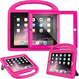 AVAWO Kids Case Built-in Screen Protector for iPad 2 3 4 （Old Model）- Shockproof Handle Stand Kids Friendly Compatible with iPad 2nd 3rd 4th Generation (Rose)