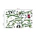 decalmile Panda and Bamboo Wall Stickers Decorative Sticker Baby Bedroom Nursery Living Room