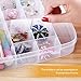 OULII 30 Grids Clear Plastic Jewelry Box Organizer Storage Container Box Makeup Ring Earring Necklace Organizer Storage Case with Adjustable Dividers (Transparent)