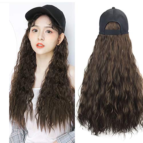 Long Curly Wig Cap Long Hair Baseball Cap Ball Caps Casual Hat with Wig