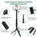 SYOSIN Selfie Stick, 3 in 1 Extendable Selfie Stick Tripod with Detachable Bluetooth Wireless Remote Lightweight Phone Holder (BK)