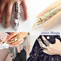 4Pcs Punk Full Armor Knuckle Joint Claw Finger Ring