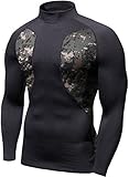 TM-T42-BB_Small Tesla Men's Thermal WinterGear Compression Baselayer Mock Long Sleeve T Shirts T42