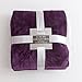 Qbedding Inc. Luxury Collection Microplush Flannel Fleece Blanket | Ultra Soft 380 GSM Lightweight All-Season Anti-Static Throw/Blanket for Sofa Couch Bed (Queen (78-Inch-by-90-Inch), Purple)