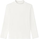 Auranso Boys Girls Long Sleeve Turtleneck Shirts Unisex Warm Solid Turtle Neck T-Shirts