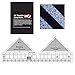 STCORPS7# New Ruler Non-Slip 90 Degree Double Strip Quilt Ruler,quilting rulers,Sewing Tools #MSW-02