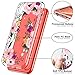 iPhone XR Case, LUHOURI Clear iPhone XR Case, Girls Women Pink Floral Heavy Duty Protective Hard PC Back Case with Shockproof Slim TPU Bumper Cover Phone Case for iPhone XR