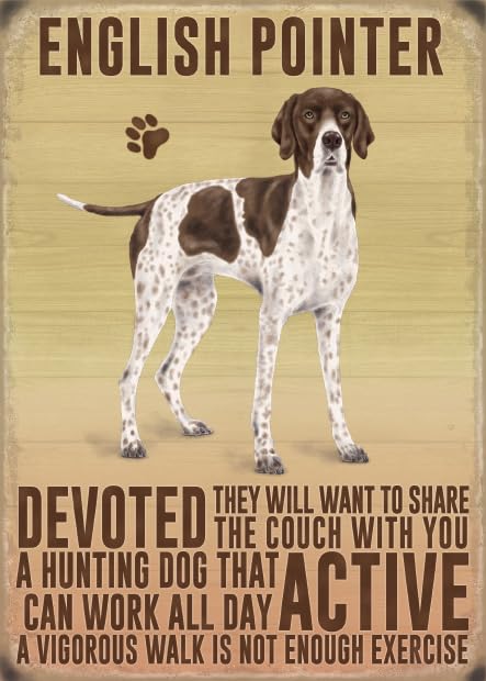 Small Wall Plaque Metal Sign - English Pointer