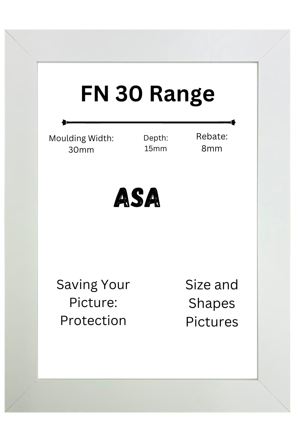 Picture Frame A2 A3 A4 A5 Size Home Decoration Photo Frames – Wall Mountable Certificate Document Frames White Black Silver Oak (A3 White)