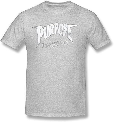 Men's Long Neck Sleeve Purpose Tour.png Cotton Shirt SizeKey1 Gray