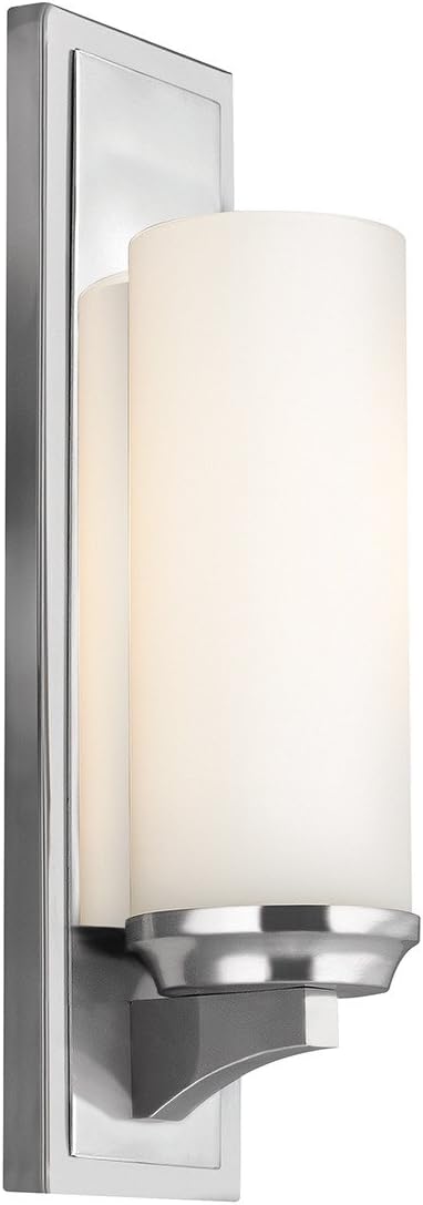 Elstead FE/AMALIA1/LBATH Amalia 1 Light Large Bathroom Wall Light In Polished Chrome - Height: 406mm