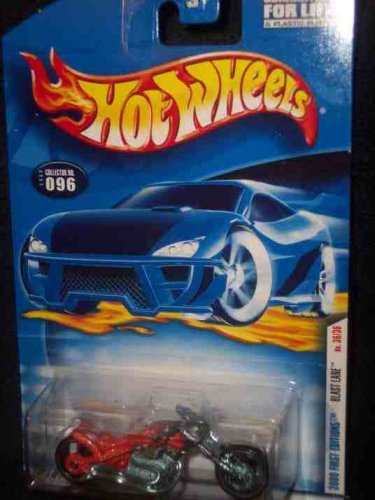 Hot Wheels 2001 Blast Lane (Motorcycle) #96, Orange (First Edition)