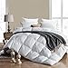 WENERSI Premium Down Comforter King Size,Duvet Insert 1000TC - 100% Cotton Cover with Ultra Fresh, 750+ Fill Power,White Solid