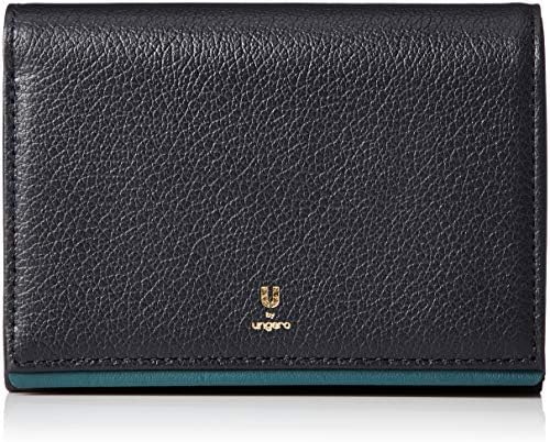 [ユー バイ ウンガロ] 折財布 《ソフィア》 牛革 ゴード型押し 傷つきにくい バイカラー 水玉柄裏生地使用 UULW8FS1