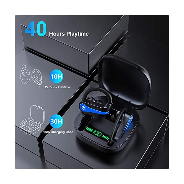 lecover-Wireless-Headphones-Wireless-Earbuds-Bluetooth-51-Sports-Headphones-wEar-Hooks-In-Ear-Wireless-Earphones-Noise-Cancelling-wMic-IP7-Waterproof-40H-Play-Headset-for-Running-Gym-Upgraded Wireless Headphones, lecover Wireless Earbuds Bluetooth 5.1 Headphones Sport Earhooks Wireless Earphones In Ear Noise…