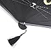 Tinksky Women Cartoon Cat Folding Silk Fan Handheld Fan (Black)
