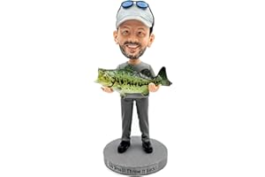 Custom Bobblehead,Personalized Fisherman Bobblehead,Customized Bobbleheads Customization Dolls Figure Handmade Sculpture Gift