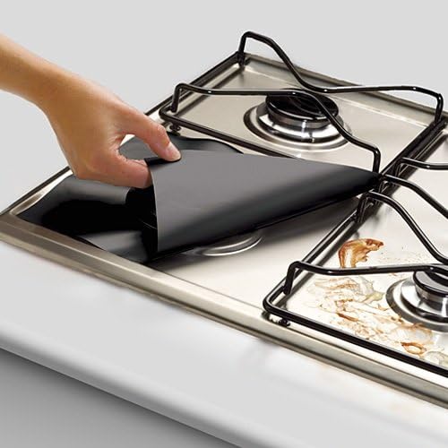 RL Treats Stovetop Burner Protectors - Set Of 4 Black