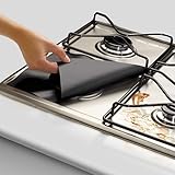 RL Treats Stovetop Burner Protectors - Set Of 4 Black