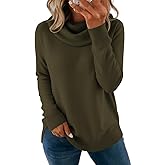 Sweaters for Women Soft & Cozy Pullover Sweater Dressy Casual Cowl Neck Long Sleeve Knit Going Out Tops