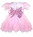 Lilax Baby Girl Newborn Lace Princess Wedding Party Dress Gown 4 Piece Deluxe Set 3-6 Months Pink