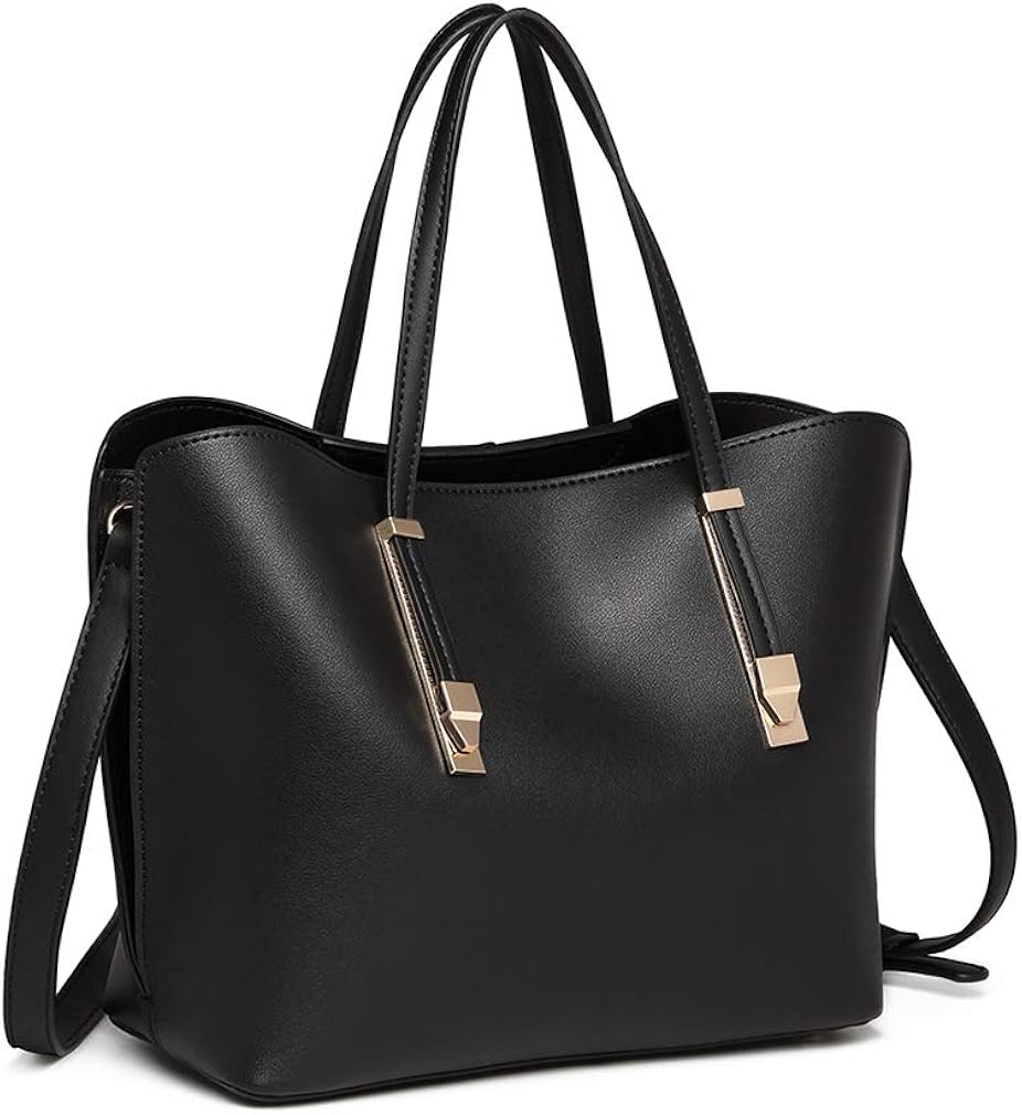 Miss Lulu Women Handbags Elegant Shoulder Bag Fashion Black Crossbody