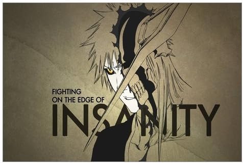 Poster Print Bleach Anime Kurosaki Ichigo Poster Wall Stickers, Size: 22-Inch by 34-Inch