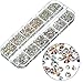 Crystals Nail Art Rhinestones Round Beads Flatback Glass Charms Gems Stones and 2 Pieces Tweezers with Storage Organizer Box, SS3 6 10 12 16 20, 288 Pieces Each Size (5040 Pieces Crystal AB, Clear)
