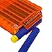 EKIND 12-Dart Clips Compatible with Nerf Elite Magazines - Quick Reload Soft Dart Ammo Clip for Nerf Toy Guns (4-Pack, Transparent Orange)