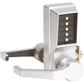 Kaba Access Control LL1011-26D-41 Simplex Access Control Lock, 1 3/8" to 2 1/4" Lever Handle, Dull Chrome