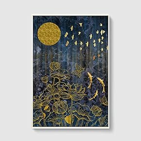 Framed Canvas Home Artwork Decoration Nordic Style Abstract Color Canvas Wall Art for Living Room, Bedroom - 16x24 inches