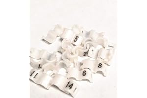 2.7mm/3mm/4mm/4.5mm/5mm, Number 1-100 Clips Plastic Bird Ring Leg Band Parrot Finch Canary Grouped 100 Snaps(2.7mm,white)