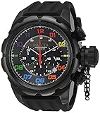 Invicta Men's 'Russian Diver' Quartz Stainless Steel and Silicone Casual Watch, Color Black (Model: 22421)