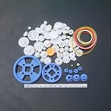 Supertool 80PCS Motor Gear Set Plastic Pulley Mini Belt Worm Kits Robot Toy DIY view 8