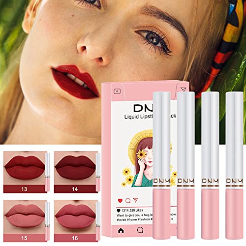 4 PCS Matte Lipstick,4-color Lip Stick, Durable Waterproof Non Stick Cup, Women\'s Make-up Velvet Make-up Lip Gloss (Kits-4)