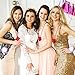 Maitys 12 Pieces Bride Plastic Beaded Bridal Shot Glass Necklace Gold Foil for Bachelorette Party Bridal Party Necklaces (White, Pink)