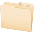 Pendaflex File Folders, Letter Size, 1/2 Cut Tabs, Manila, Reversible, Durable Grade Stock for Long-Lasting Use, Compact 25-P
