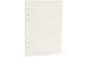 A5 Refill Paper,A5 Planner Inserts,6 Ring Binder/Planner Refill Paper,A5 Lined Paper for Filofax, Personal Journals, 45sheets/90pages, Harphia(A5 5.59 x 8.27'',Line)